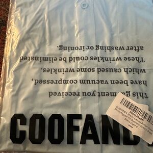 Set of 2! Coofandy Button-Up Shirts. Light blue green and dark green XXL stretch